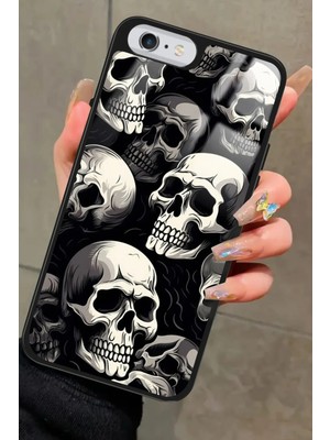 Snacase Apple iPhone 6 Plus Uyumlu Kurukafa Tasarımlı Parlak Silikon Kılıf