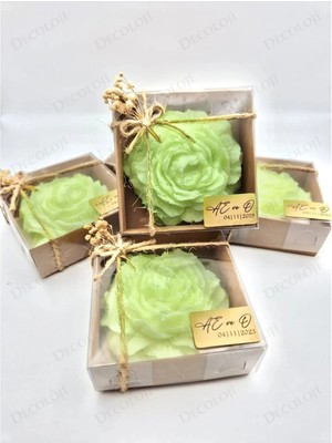 Bernami Biblo Pinterest Söz, Nişan, Kına, Düğün, Mevlüt, Sünnet, Biblo Şekeri Hediyelik Hatıra Yeşil Şakayık Mum, 10 Adet