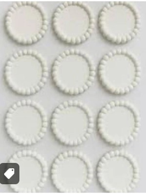 Bernami Kdekoratif Pinterest 10 Adet Yuvarlak Boncuk Kenarlı Dekoratif Obje– Boyanabilir Hobi Ürünü