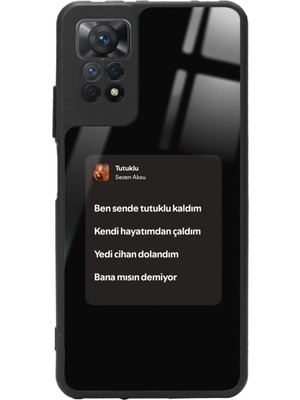 Snacase  Xiaomi Redmi Note 11 Pro Uyumlu Sezen Aksu Şarkı Sözü Tasarımlı Parlak Silikon Kılıf