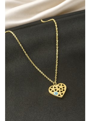 Makay Kalp Nazar Çelik Kolye