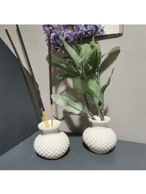 Bernami Düğün Pinterest 2 Li Mini Vazo Seti Aksesuar Harictir Ham Beyaz Taş Tozudur