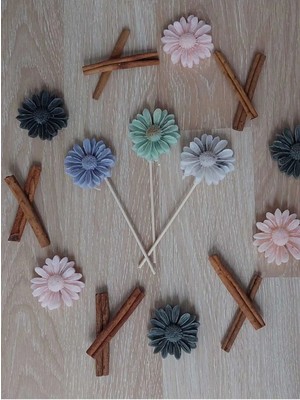 Bernami Kdekoratif Pinterest Lavanta Kokulu Papatya Çiçeği 3'lü Buket Mum. Yılbaşı Hediyesine Uygun.