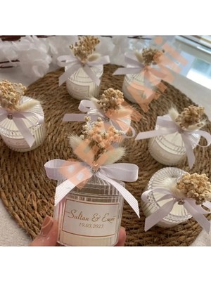 Bernami Kdekoratif Pinterest Mika Şekerlik Mum Söz, Nişan, Nikah, Kına, Baby Shower, Doğum Günü Hediyesi - 10 Adet.