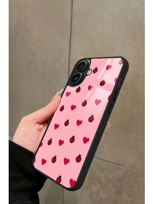 Snacase Apple iPhone 16 Uyumlu Uğur Böceği Tasarımlı Parlak Silikon Kılıf