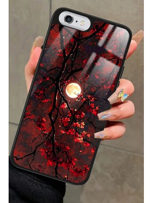 Snacase Apple iPhone 6 Plus Uyumlu Van Gogh Kırmızı Ağaç Tablo Tasarımlı Parlak Silikon Kılıf