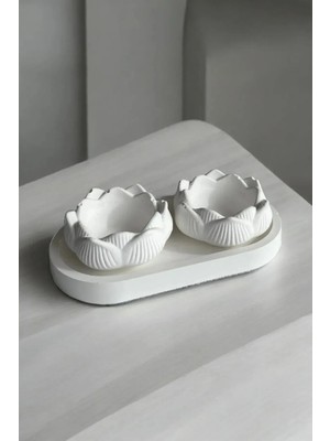 Bernami Biblo Pinterest 2'li Lotus Çiçeği Biblo Tabak & Kase + Oval Tabak