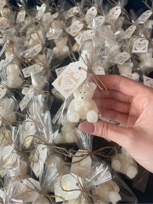 Bernami Düğün Pinterest Ayıcık Mum Hediyelik 20 Adet