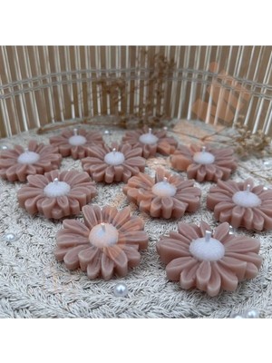 Bernami Dekoratif Pinterest Papatya Mum Y.kahve Nişan, Nikah, Doğum Günü, Özel Gün - 10 Adet