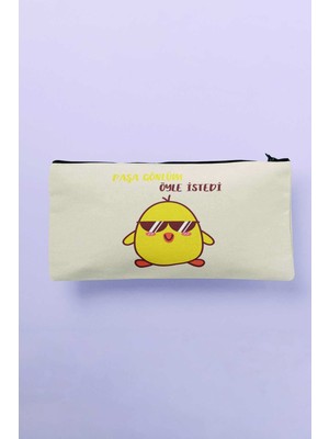 Özgürce Şık ve Kullanışlı Baskılı Bez Makyaj, Kalem ve Cüzdan Çantası