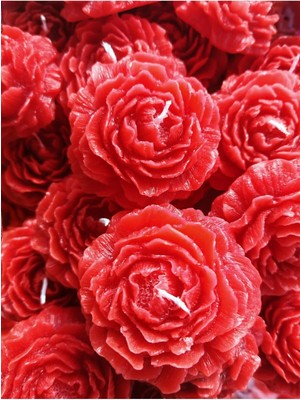 Bernami Nikah Pinterest 10 Adet Kırmızı Vanilya Kokulu Şakayık Mum , Düğün,nikah ,özel Gün Hediyelik