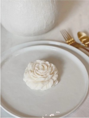 Bernami Düğün Pinterest Ikili Set Kokulu, Şakayık Şekilli Dekoratif Mum (Iki Adet)