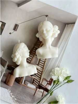 Bernami Kdekoratif Pinterest Dekoratif 2'li Kadın Figürlü Mum