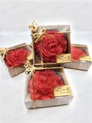 Bernami Kdekoratif Pinterest Söz, Nişan, Kına, Düğün, Mevlüt, Sünnet, Kdekoratif Şekeri Hediyelik Hatıra Kırmızı Şakayık Mum, 10 Adet