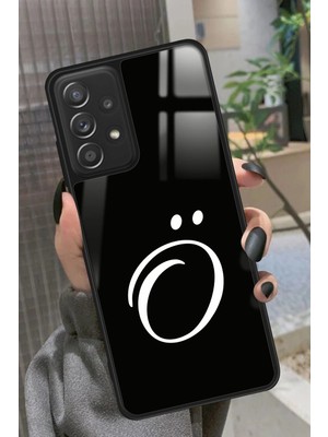 Snacase  Samsung Galaxy A72 Uyumlu O Harfi Yazılı Parlak Silikon Kılıf