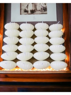 Bernami Düğün Pinterest 20 Adet Dekoratif Mini Istiridye Mum Seti