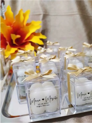 Bernami Biblo Pinterest Nişan Söz Biblo Nikah Hediyesi Mika Kutu Bubble Mum - 1 Adet