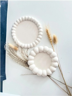 Bernami Şamdan Pinterest Bubble 2'li Biblo Beton Tabak Takı Tabağı Bardak Altlığı