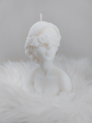 Bernami Kdekoratif Pinterest %100DOĞAL Soyawax Hediyelik Maskeli Kız Mum