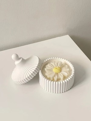 Bernami Biblo Pinterest Biblo Kapaklı Kutu Da Vanilya Kokulu Papatya Mum Dekor Mum 1 Adet