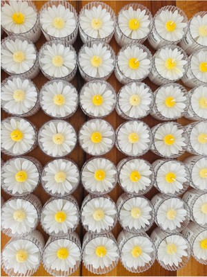 Bernami Şamdan Pinterest Biblo Mum Papatya Mika Şekerlik 10 Adet