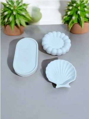 Bernami Kdekoratif Pinterest Bubble Tabak Sunum Tepsi Istiridye Set Takılık Süslük Vazo %100 Doğal Taş Tozu