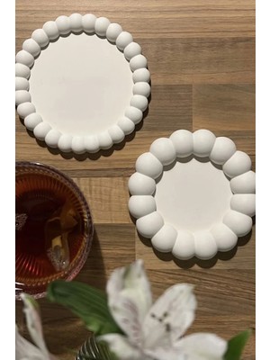 Bernami Kdekoratif Pinterest Bubble 2’li Dekoratif Beton Tabak Takı Tabağı Veya Bardak Altlığı