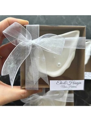 Bernami Dekoratif Pinterest KUTULU10 Adet Süslenmiş Istiridye Mum Dekoratif Nişan Hediyelik