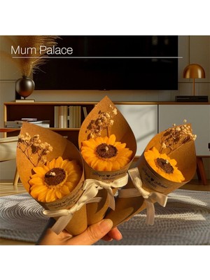 Bernami Dekoratif Pinterest Kişiye Özel Düğün|nişan|söz Hediyelik Ayçiçeği Buket 10 Adet