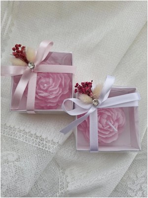 Bernami Düğün Pinterest Asetat Kutuda Şakayık Mum (30 Adet)