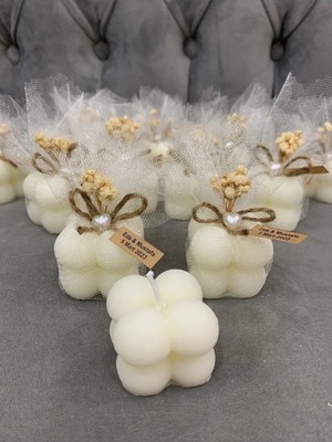 Bernami Düğün Pinterest 50 Adet Tüllü Buble Mum