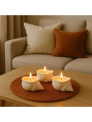 Bernami Nikah Pinterest Dekoratif Deniz Kabuğu Mumluk 2 Adet