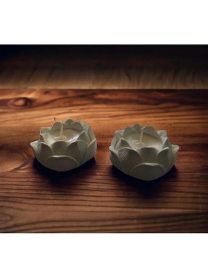 Bernami Kdekoratif Pinterest Lotus Mumluk ve Mumlu Yollanır Şamdanlık Mumluk - 2 Adet