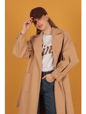 Hsc Bilişim Örme Kaşe Kadın Kaban-Somon