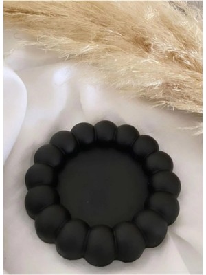 Bernami Dekoratif Pinterest Dekor/takı/mumluk Bubble Tabak Siyah