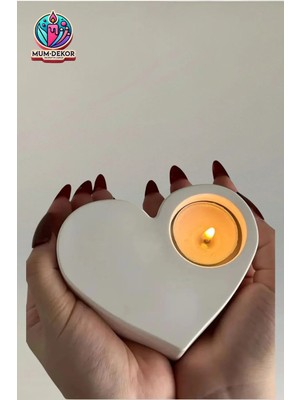 Bernami Şamdan Pinterest Kalpli Biblo Tealıght Mumluk