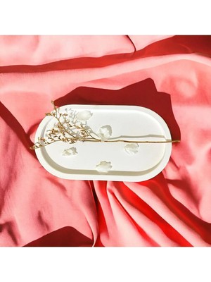 Bernami Şamdan Pinterest Beyaz Stant Sunumluk | Oval Biblo Bohem Tabak