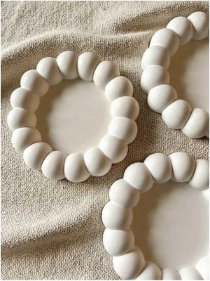 Bernami Biblo Pinterest Set Büyük Baloncuklu Bubble Dekor Biblo Obje Biblo Yüzüklük Tabak Altlık (3 Adet)