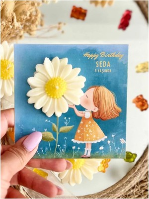 Bernami Biblo Pinterest 10 Adet Özel Tasarlanmış Kart ve Papatya Mum. Bebek Doğum, Babyshower, Doğum Günü, Hediyelik