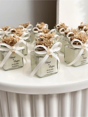 Bernami Nikah Pinterest Mantar Kapaklı Cam Şişe Mum - Söz, Nişan, Düğün, Nikah, Kına, Mevlüt, Yeni Doğan – 25 Adet