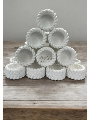 Bernami Mevlüt Pinterest El Yapımı Örgü Model Beton Mumluk – 20 Adet Mini Kase Hediyelik (Nişan, Kına, Düğün)