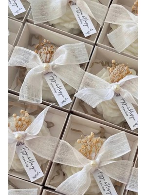 Bernami Kdekoratif Pinterest 10 Adet Hediyelik Süslemeli Şakayık Mum - Düğün, Nişan, Kına, Mevlüt