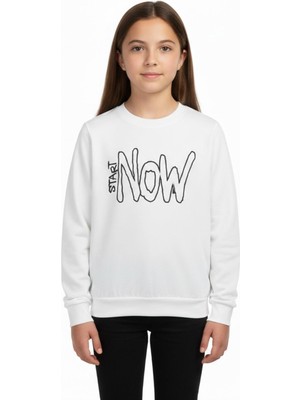 Baglan Kız Çocuk Baskılı Sweatshirt BGL-ST05267