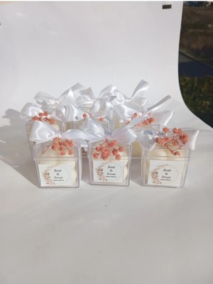 Bernami Şamdan Pinterest 10LU Mika Kutulu Süslü Etiketli Bubble Mum Biblo Nikah Nişan ve Davetlerinize Özel