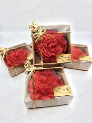 Bernami Nikah Pinterest Söz, Nişan, Kına, Düğün, Mevlüt, Sünnet, Nikah Şekeri Hediyelik Hatıra Kırmızı Şakayık Mum, 10 Adet