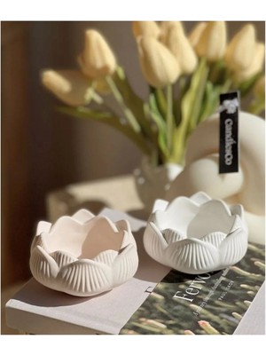 Bernami Şamdan Pinterest Lotus Mumluk 2li