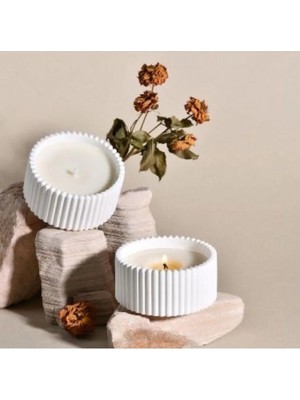 Bernami Şamdan Pinterest 2li Biblo Beton Saksı Kokulu Mum
