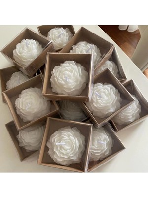 Bernami Dekoratif Pinterest 20 Adet Süslemeli Şakayık Mum, Düğün, Kına, Nişan, Söz, Nikah, Sünnet, Doğum, Doğum Günü, Hediyelik