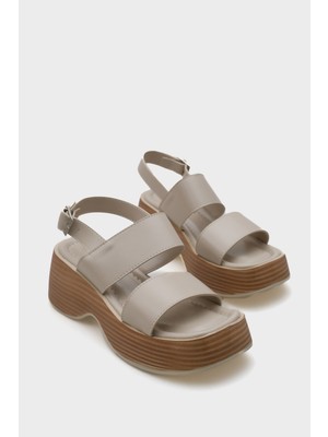 Capone Outfitters Dora Dolgu Topuklu Çift Bantlı Kadın Sandalet