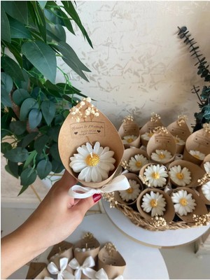 Bernami Dekoratif Pinterest Kişiye Özel  Düğün|nişan|söz|kına|sünnet| Hediyelik Vanilya Kokulu Buket Mum-40 Adet
